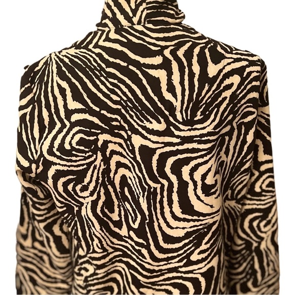 Birch Hill Animal Print Zip Up Jacket Zebra Pattern Long Sleeve Retro Y2K Style - Picture 4 of 5